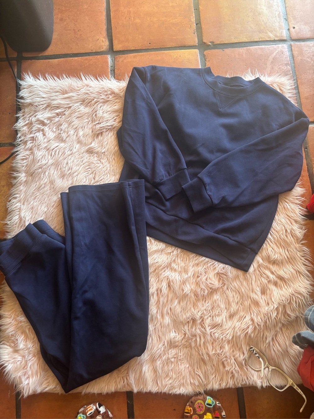 Navy Lounge Sweatpants with Side Pockets